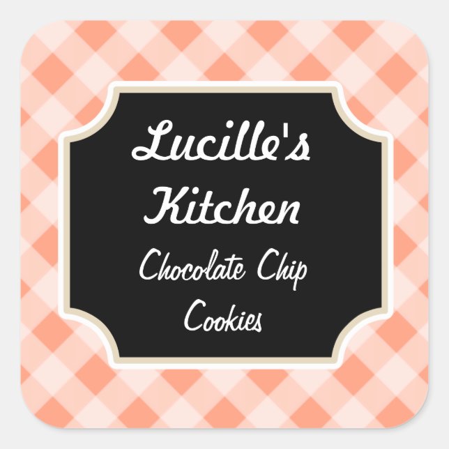Adesivos para presentes da cozinha personalizada p (Frente)
