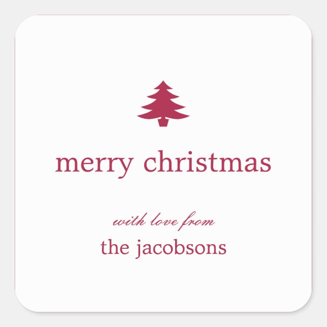 Adesivos para presentes de Natal em árvore (Frente)