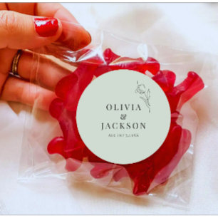 Adesivos Para Saco de Cookies de Casamento Névoa d