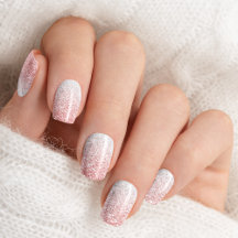 Rosa Bege Ouro Glitter Ombre