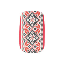 Adesivos Para Unhas Bordado de Vyshyvanka