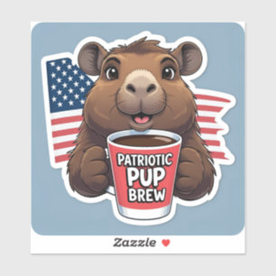 Adesivos 'Patriotic Pup Brew' para Empresas