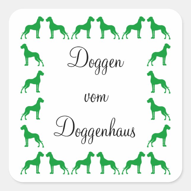 Adesivos Pequenos do Dogue Alemão (Frente)