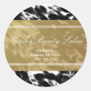 Adesivos Personalizados Black White & Faux Gold Ch