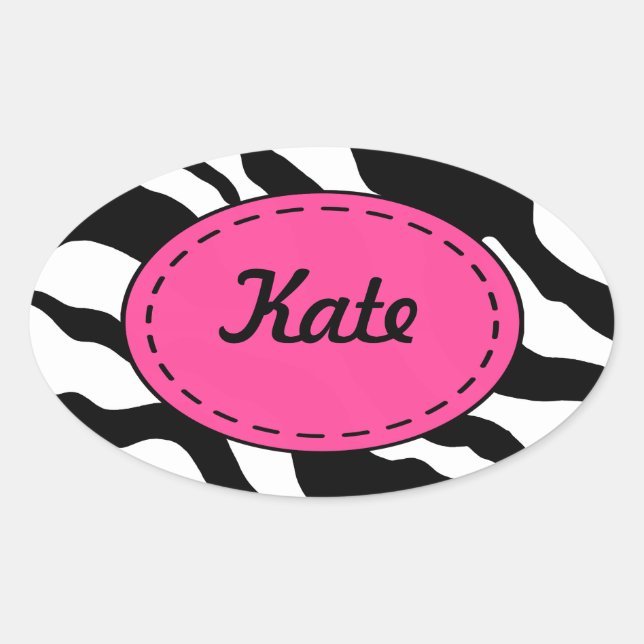 Adesivos Personalizados com Estampa de Zebra (Frente)