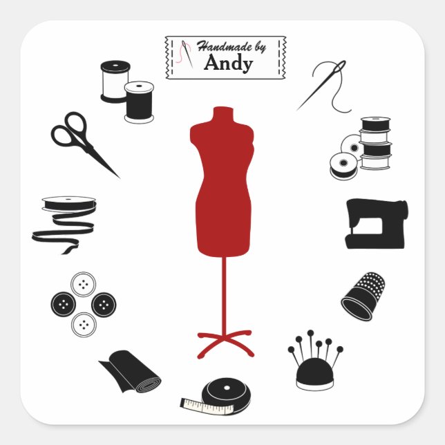 Adesivos Personalizados Costure Certa (Frente)