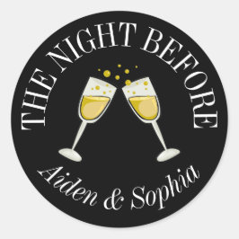 Adesivos personalizados da noite anterior