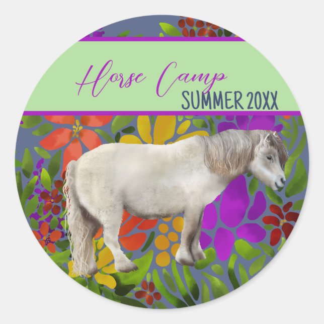 Adesivos personalizados de ano de Acampamento Eque (Frente)
