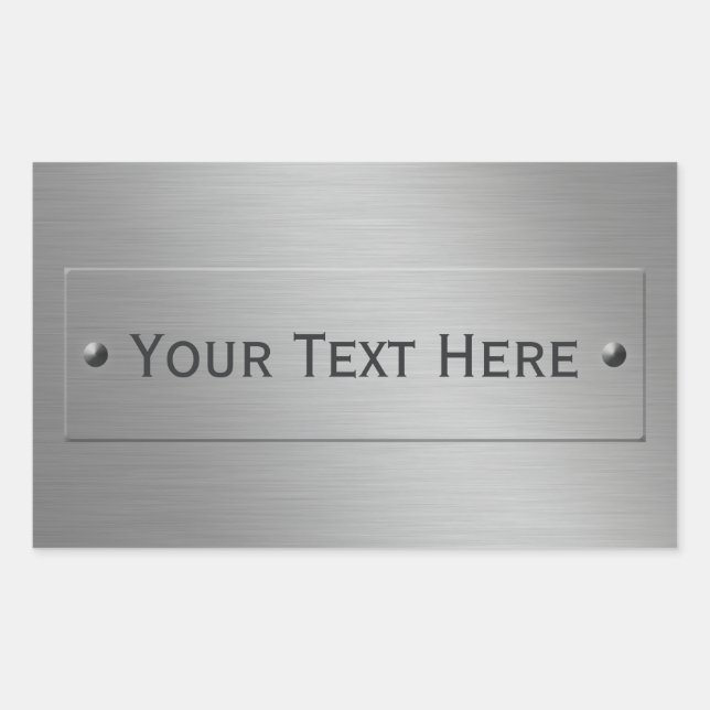 Adesivos personalizados de aparência metálica (Frente)