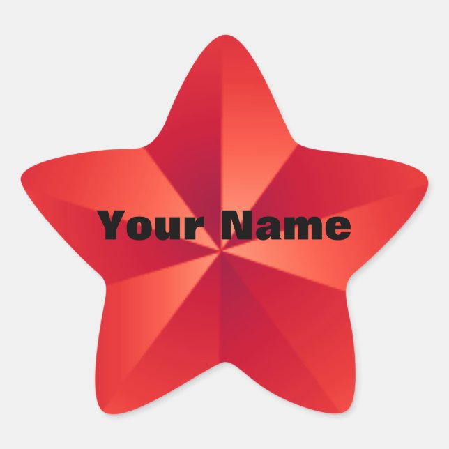 Adesivos Personalizados de aparência Metálica Red  (Frente)