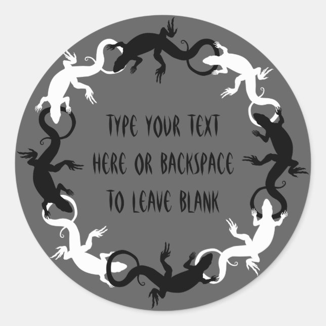 Adesivos Personalizados de Arte Lizard (Frente)