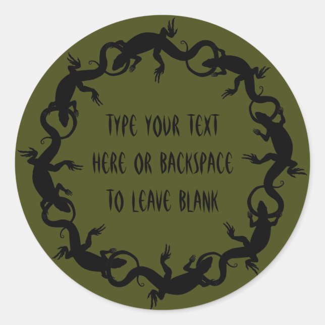 Adesivos Personalizados de Arte Lizard (Frente)