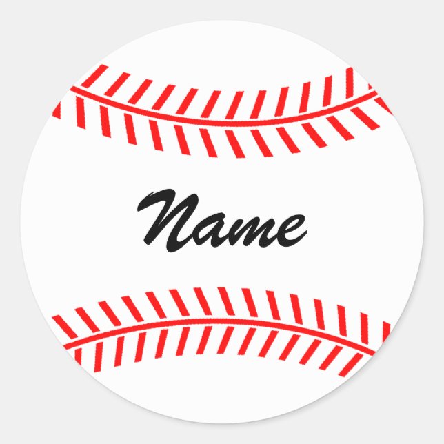 Adesivos personalizados de baseball | bola com nom (Frente)