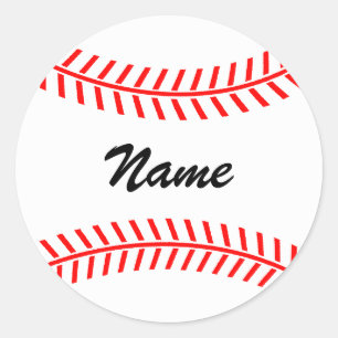 Adesivos personalizados de baseball bola com nom