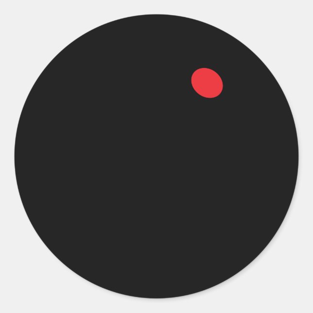 Adesivos personalizados de bola de squash com um p (Frente)