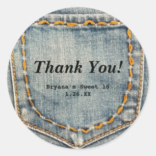 Adesivos Personalizados de Bolsos Costurados de Je