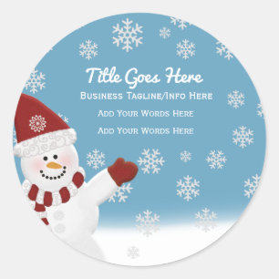 Adesivos Personalizados de Boneco de Neve de Inver