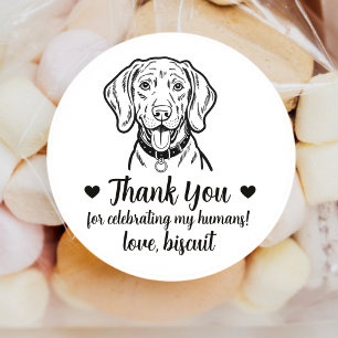 Adesivos Personalizados de Cachorro Weimaraner par