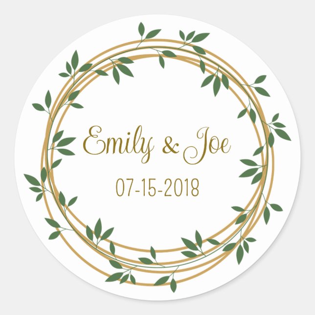 Adesivos personalizados de casamento (Frente)