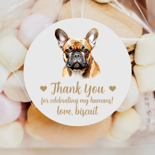 Adesivos Personalizados de Casamento com Bulldog F