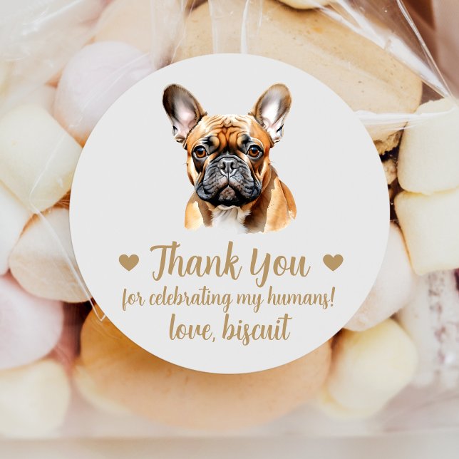 Adesivos Personalizados de Casamento com Bulldog F (Criador carregado)