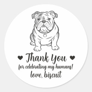 Adesivos Personalizados de Casamento com Bulldog I