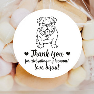 Adesivos Personalizados de Casamento com Bulldog I