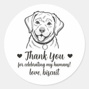 Adesivos Personalizados de Casamento com Cachorro