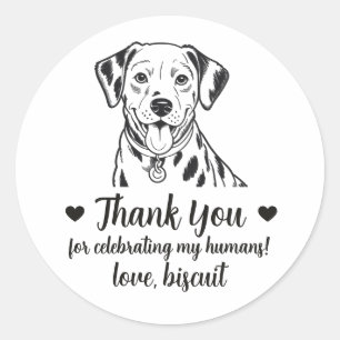 Adesivos Personalizados de Casamento com Cachorro 