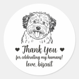 Adesivos Personalizados de Casamento com Cachorro
