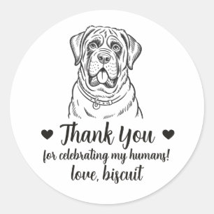 Adesivos Personalizados de Casamento com Cachorro 