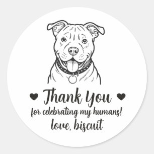 Adesivos Personalizados de Casamento com Cachorro