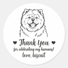 Adesivos Personalizados de Casamento com Cachorro