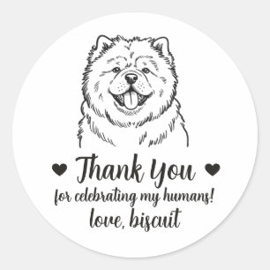 Adesivos Personalizados de Casamento com Cachorro