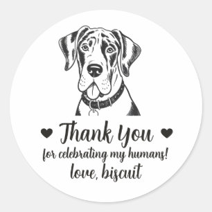 Adesivos Personalizados de Casamento com Cachorro 