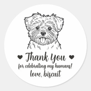 Adesivos Personalizados de Casamento com Cachorro