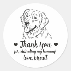 Adesivos Personalizados de Casamento com Cachorro 
