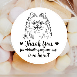 Adesivos Personalizados de Casamento com Cachorro