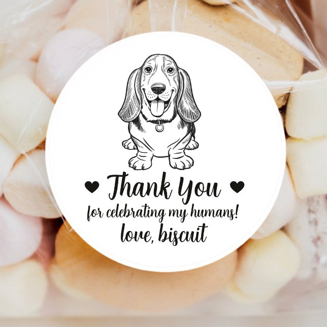Adesivos Personalizados de Casamento com Cachorro  (Criador carregado)