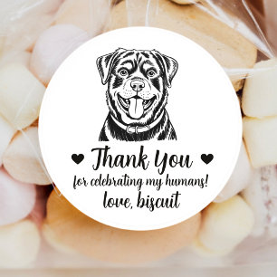 Adesivos Personalizados de Casamento com Cachorro 