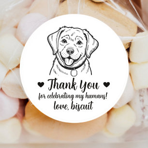 Adesivos Personalizados de Casamento com Cachorro