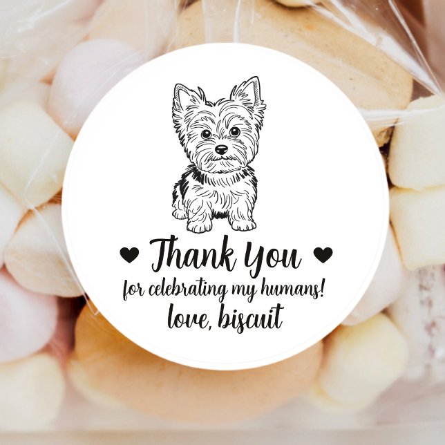 Adesivos Personalizados de Casamento com Cachorro  (Criador carregado)