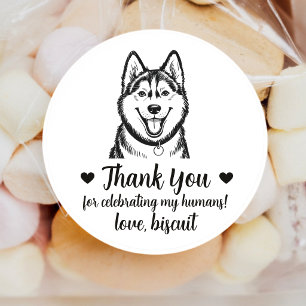 Adesivos Personalizados de Casamento com Cachorro 