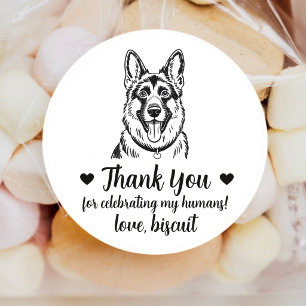 Adesivos Personalizados de Casamento com Cachorro