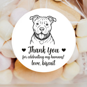 Adesivos Personalizados de Casamento com Cachorro 