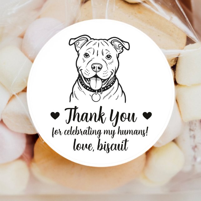 Adesivos Personalizados de Casamento com Cachorro  (Criador carregado)