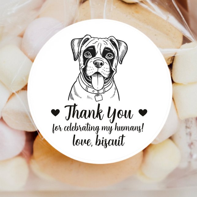 Adesivos Personalizados de Casamento com Cachorro  (Criador carregado)