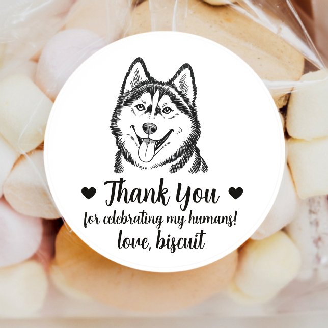 Adesivos Personalizados de Casamento com Cachorro  (Criador carregado)