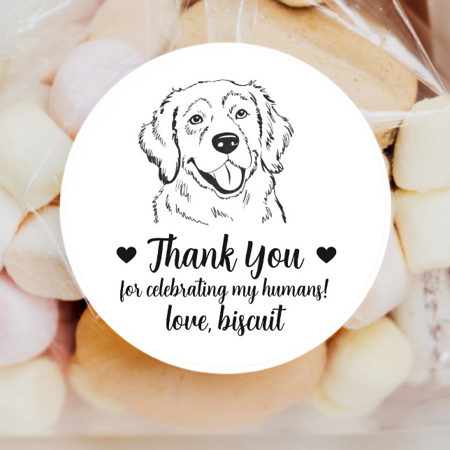 Adesivos Personalizados de Casamento com Cachorro  (Criador carregado)
