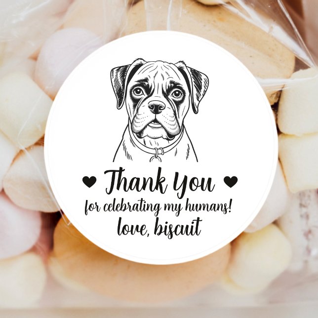 Adesivos Personalizados de Casamento com Cachorro  (Criador carregado)